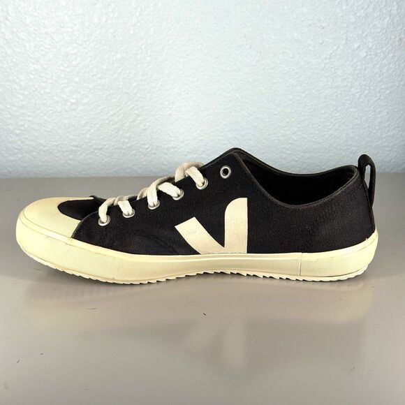 Veja Nova Canvas Low Top Black White Shoes Women's Size 10 Sneakers - Picture 8 of 16